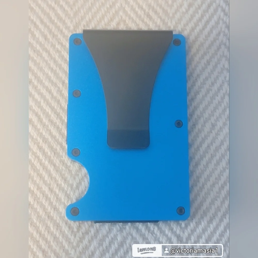 Minimalist Card Wallet Anodized Aluminum RFID Block.